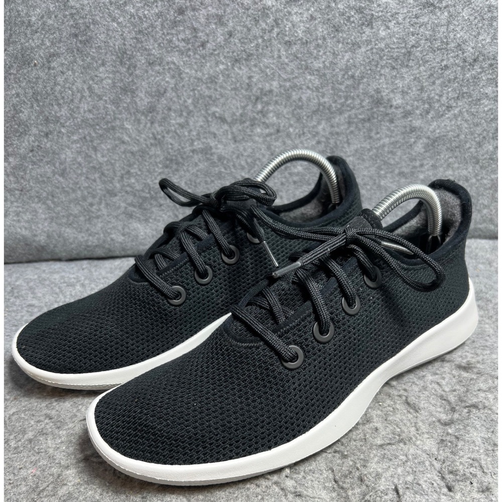 Allbirds Tree Runners Mens Jet Black White Sneakers Walking Shoes Sustainable 10